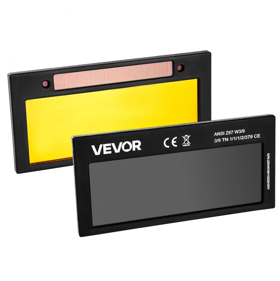 VEVOR Auto Darkening Welding Lens 4.25" x 2", Shade 11 True Color Welding Lens with Dual Arc Sensors & Gold Coating, Compatible with Most Welding Helmets for TIG, MIG, MMA, ARC Applications