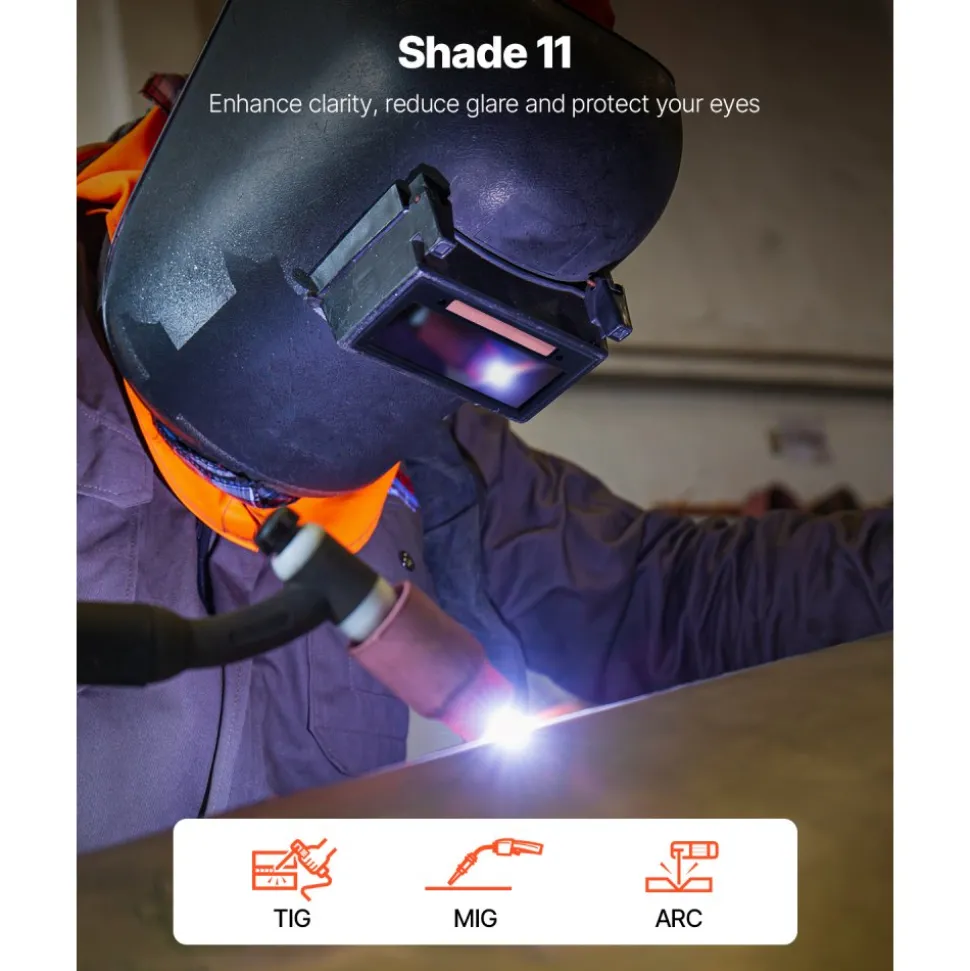 VEVOR Auto Darkening Welding Lens 4.25" x 2", Shade 11 True Color Welding Lens with Dual Arc Sensors & Gold Coating, Compatible with Most Welding Helmets for TIG, MIG, MMA, ARC Applications