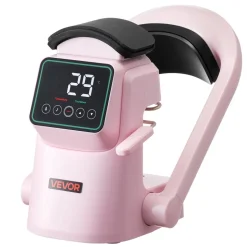 VEVOR Auto Hat Heat Press Machine, with 2pcs Interchangeable Platens, Automatic Open and Release, Touchscreen for Precise Time and Temperature Control, Heat Transfer Printing for Caps, Hats, Pink