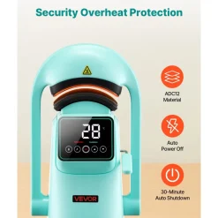 VEVOR Auto Hat Heat Press Machine, with 2pcs Interchangeable Platens, Automatic Open and Release, Touchscreen for Precise Time and Temperature Control, Heat Transfer Printing for Caps, Hats, Green