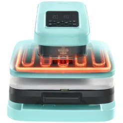 VEVOR Auto Heat Press Machine 15 x 15 inch T-Shirt Press Machine Green, Auto Release and Adjustable Pressure, Digital Display, Rapid and Even Heating, for Sublimation, Vinyl, Heat Transfer Projects
