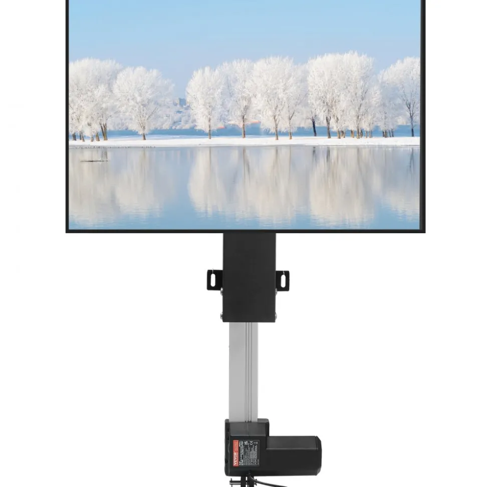 VEVOR Automated TV Elevator, 31" Stroke for Up to 60" Screens, Adjustable Height 42"-73", Remote Controlled, Supports 132 lbs