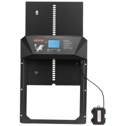 VEVOR Automatic Chicken Coop Door, DC & Battery Powered Chicken Door with LCD Display, Light Sensor, Timer & Manual Setting, Anti-Pinch Security, Durable Aluminum Alloy, Chick Run Gate Opener for Farm