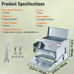VEVOR Automatic Chicken Feeder, 25 lbs Capacity Feeds 10 Chickens up to 11 Days, Galvanized Steel Poultry Feeder