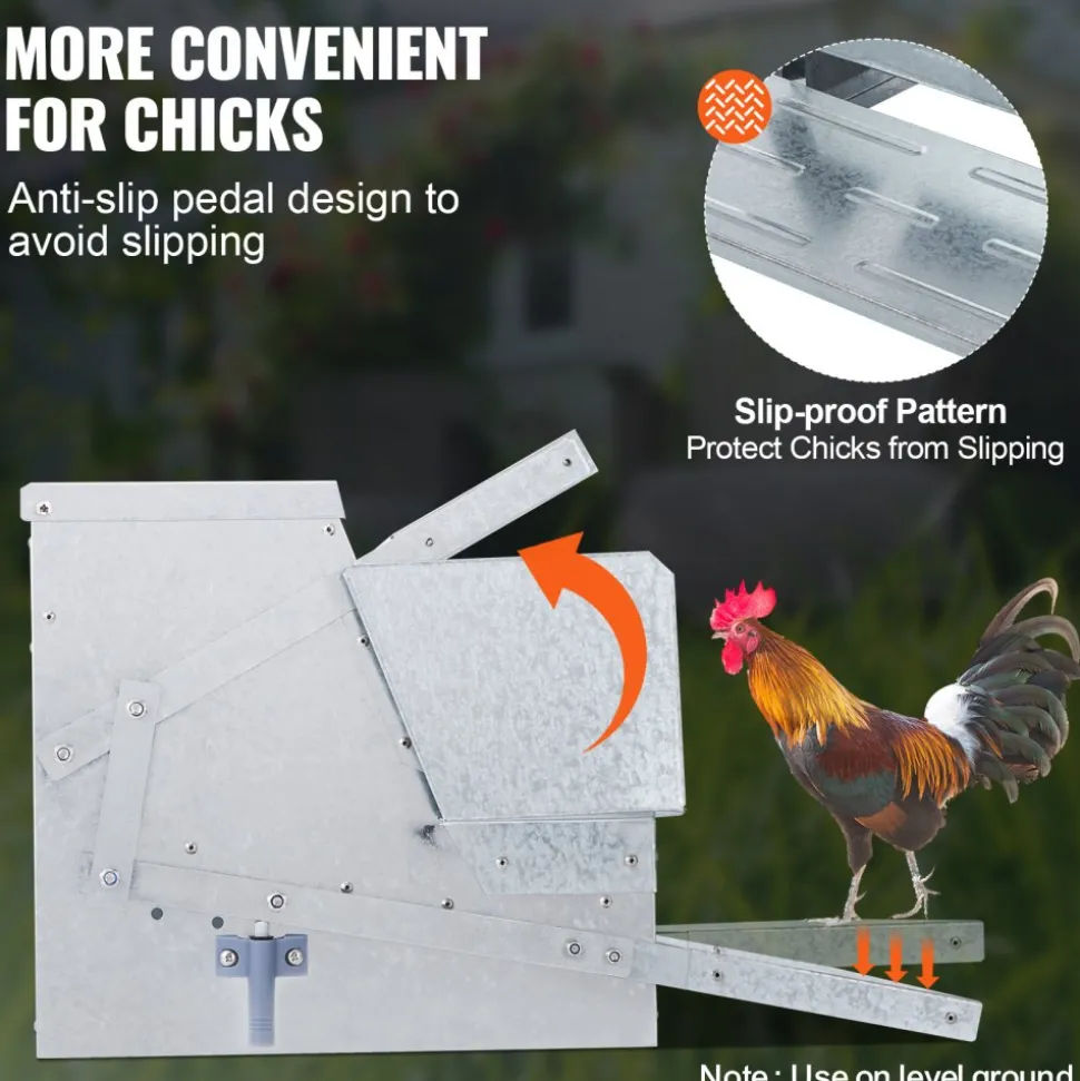 VEVOR Automatic Chicken Feeder, 25 lbs Capacity Feeds 10 Chickens up to 11 Days, Galvanized Steel Poultry Feeder
