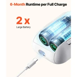 VEVOR Automatic Curtain Opener, APP and Remote Control, Hub Included, Electric Smart Curtain Opener Compatible with Alexa and Google Home, Timed Opening and Closing, Silent Mode, for Roman Rods