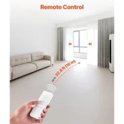 VEVOR Automatic Curtain Opener, 2 Pack, APP and Remote Control, Hub Included, Electric Smart Curtain Opener Compatible with Alexa and Google Home, Timed Opening and Closing, for Roman Rods, U/I Rails