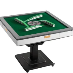 VEVOR Automatic Mahjong Table with Wheels, 2 Sets of 42 mm Tiles (152 Pcs), Roller Coaster Style Mahjong-Table, Foldable and Automatic Shuffler, for Home, Outdoor Leisure & Gifts for Mahjong Players