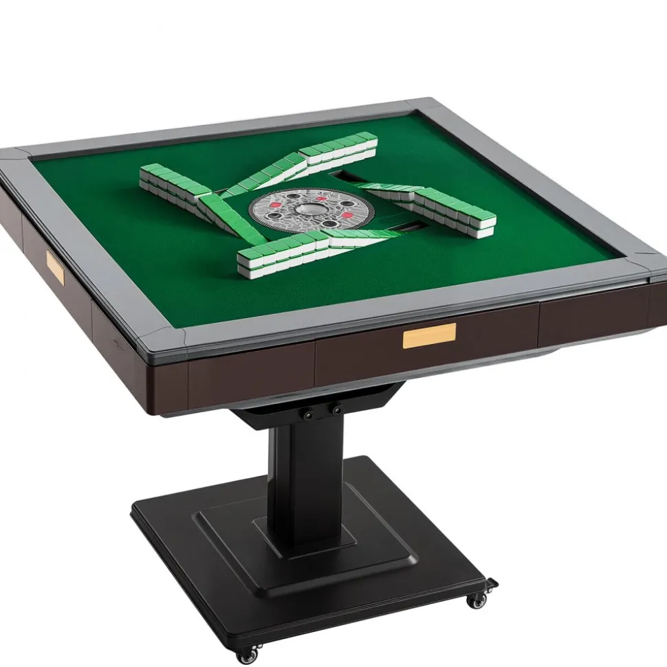 VEVOR Automatic Mahjong Table with Wheels, 2 Sets of 40 mm Tiles (164 Pcs), Roller Coaster Style Mahjong-Table, Foldable and Automatic Shuffler, for Home, Outdoor Leisure & Gifts for Mahjong Players