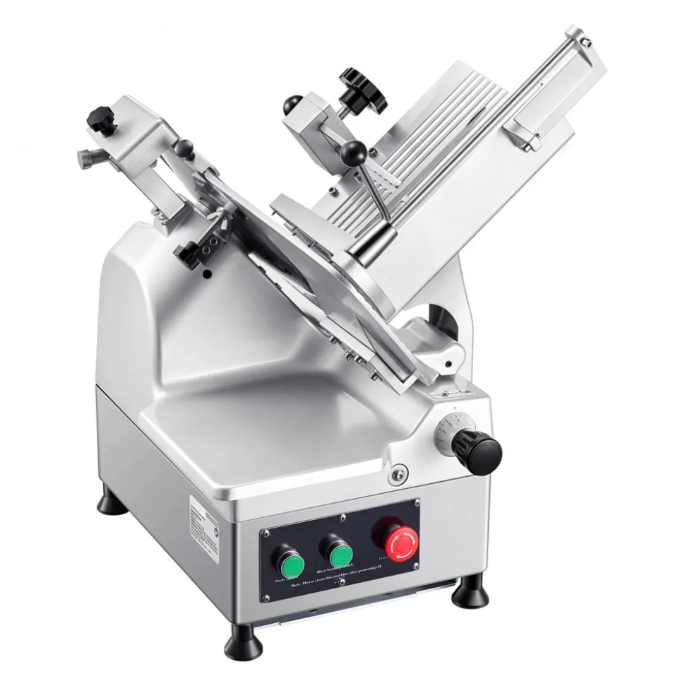 VEVOR Automatic Meat Slicer, 180W + 370W Deli Slicer with a 12 inch Premium 65Mn Blade, 0-0.3 inch Adjustable Thickness, Electric Food Slicer Machine for Meat, Vegetables, Hard Bread, and Cheese