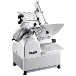 VEVOR Automatic Meat Slicer, 180W + 370W Deli Slicer with a 12 inch Premium 65Mn Blade, 0-0.3 inch Adjustable Thickness, Electric Food Slicer Machine for Meat, Vegetables, Hard Bread, and Cheese