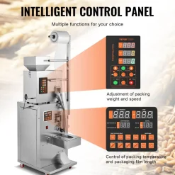 VEVOR Automatic Particle Packaging Machine, 0.002-0.22lbs/1-100g, Multi-Function Pouch Powder Sachet Weighting Filling Packing Machine, Powder Filler Machine for Tea Seeds Grains Flour Beans Glitter