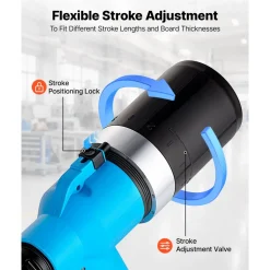 VEVOR Automatic Pneumatic Rivet Nut Gun Kit with 13PCS SAE & Metric Gun Heads, Industrial-Grade 5620LBS Pulling Force, Air Rivet Nut Tool for Automotive, Construction, Industrial Manufacturing