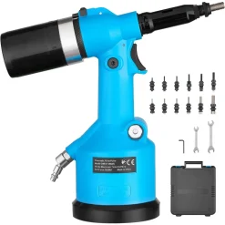 VEVOR Automatic Pneumatic Rivet Nut Gun Kit with 13PCS SAE & Metric Gun Heads, Industrial-Grade 5620LBS Pulling Force, Air Rivet Nut Tool for Automotive, Construction, Industrial Manufacturing