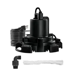 VEVOR Automatic Pool Cover Pump, 1/2 HP 1600 GPH, 120V Submersible Swimming Pool Cover Pump with 25 ft Power Cord, 25 ft Max Head Lift, Water Removal and Transfer Pump, for Pool Draining Hot Tubs