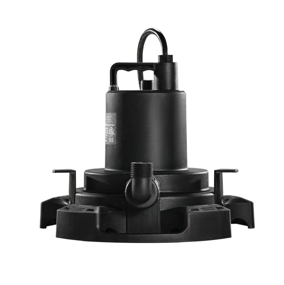VEVOR Automatic Pool Cover Pump, 1/2 HP 1600 GPH, 120V Submersible Swimming Pool Cover Pump with 25 ft Power Cord, 25 ft Max Head Lift, Water Removal and Transfer Pump, for Pool Draining Hot Tubs
