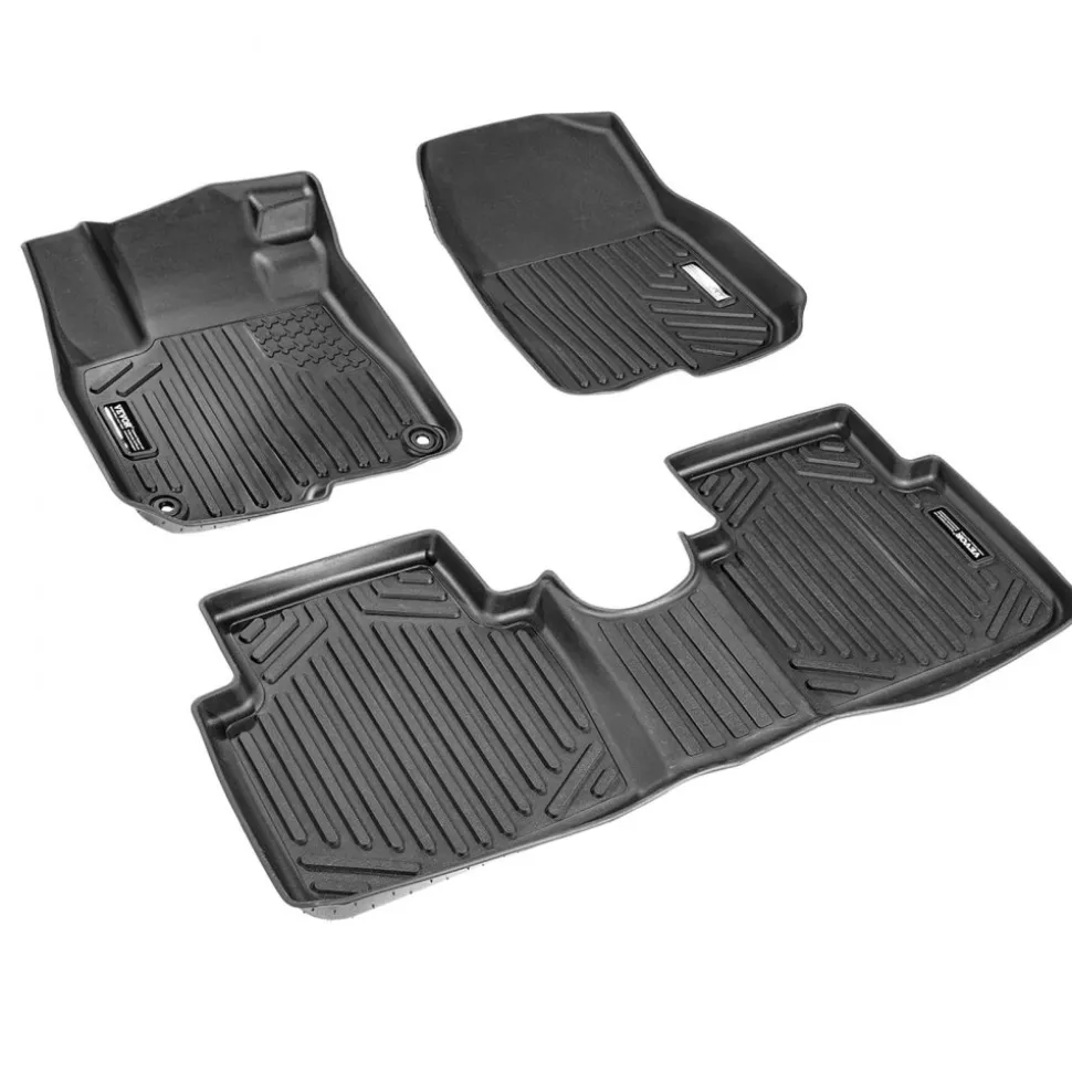VEVOR Automotive Floor Mats, Fits for Honda CR-V (Hybrid Models) 2017-2022, 3 pcs Front and 2nd Row Liners, All Weather Custom Fit TPE Vehicle Floor Mats, Easy to Clean Floor Liners for SUV, Black
