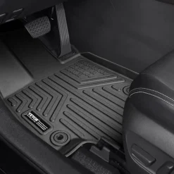 VEVOR Automotive Floor Mats, Fits for Toyota RAV4 (Not for Hybrid or Prime) 2019-2024, 3 pcs Front and 2nd Row Liners, All Weather Custom Fit TPE Vehicle Floor Mats, Easy to Clean for SUV, Black