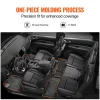 VEVOR Automotive Floor Mats, Fits for Dodge Ram 1500 Crew Cab 2019-2024, 3 pcs Front and 2nd Row Liners, All Weather Custom Fit TPE Vehicle Floor Mats, Easy to Clean Floor Liners for Trucks, Black