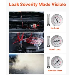 VEVOR Automotive Smoke Machine Leak Detector, DC 12V EVAP Vacuum Diagnostic Tester with Built-in Air Pump & Pressure Gauge, Dual-Mode Pipeline Fuel Detector for Cars, Motorcycles, Trucks, Boats, ATVs