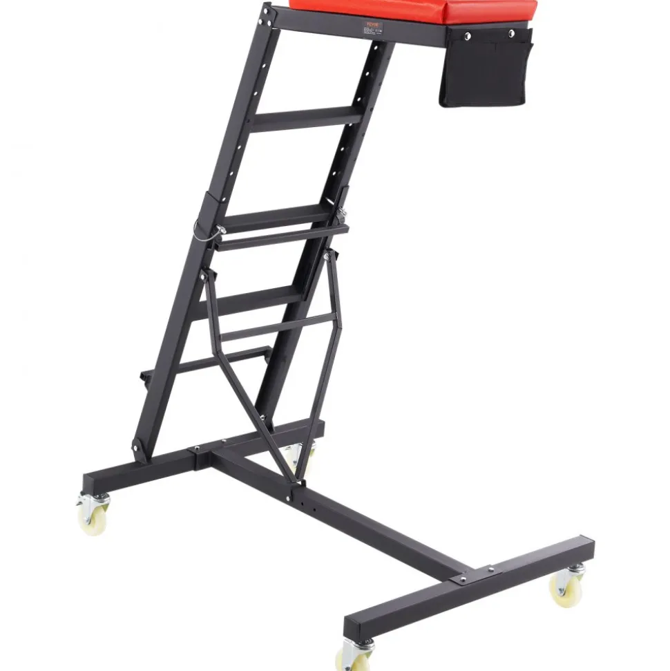 VEVOR Automotive Top Creeper, with Adjustable Height 49.6" to 75.6", 400 LBS Capacity High Creeper, 4 Swivel Caster Wheels, Heavy Duty Creeper for Auto Repair and Maintenance