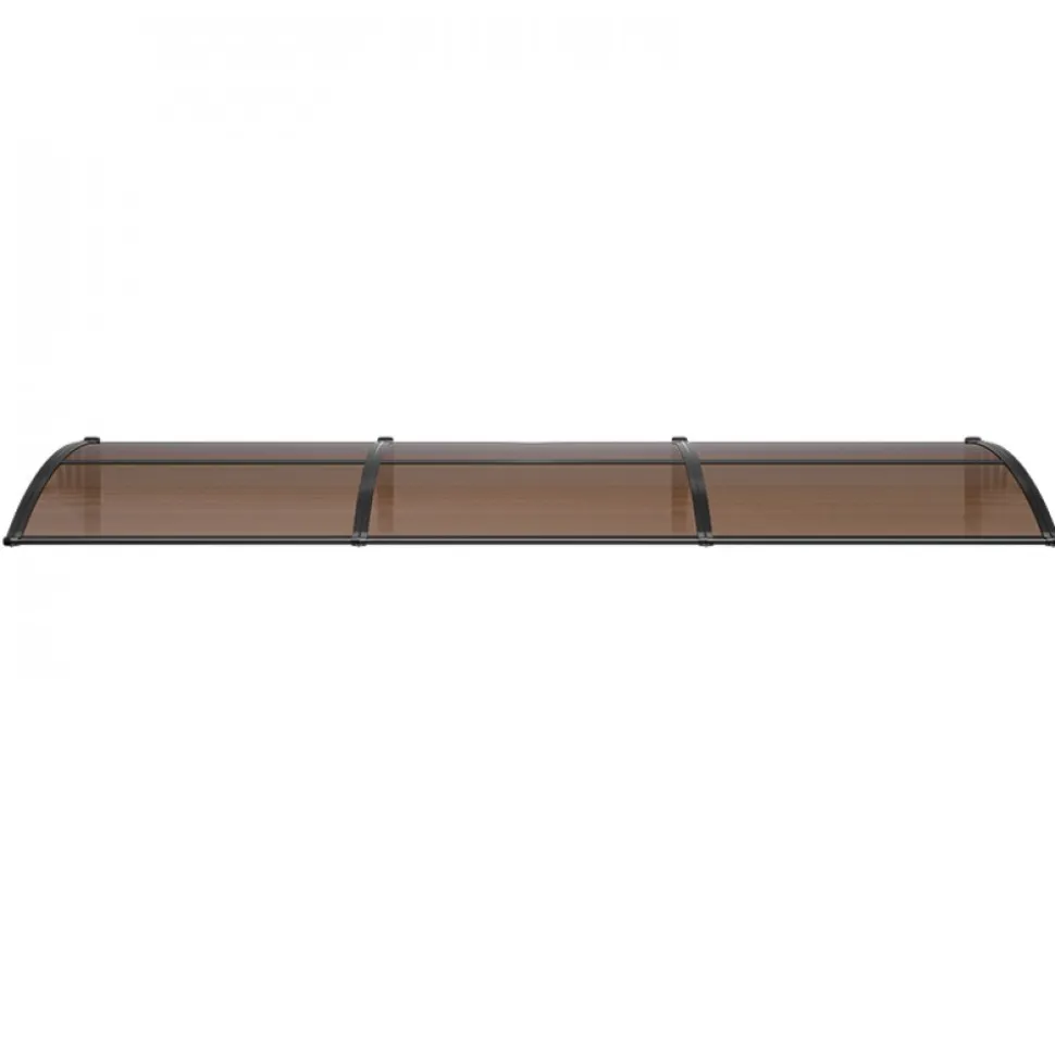 VEVOR Awnings for Door Entrance, 38 x 117 in, Exterior Front Door Window Awnings with Drainage & ABS Bracket, Rain Snow Sun Protection, Overhang Polycarbonate Door Canopy for Porch Patio, Clear