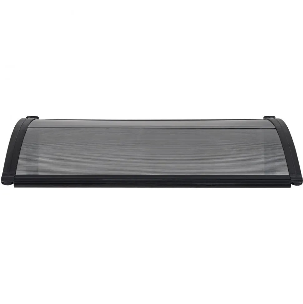 VEVOR Awnings for Door Entrance, 30 x 39 in, Exterior Front Door Window Awnings with Drainage & ABS Bracket, Rain Snow Sun Protection, Overhang Polycarbonate Door Canopy for Porch Patio, Smoky Gray