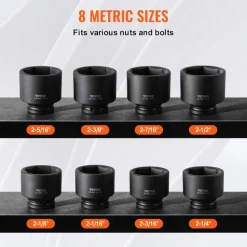 VEVOR Axle Nut Impact Socket Set, 3/4