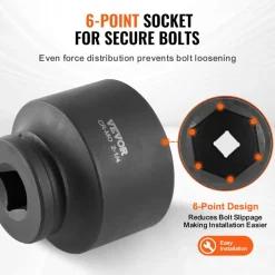 VEVOR Axle Nut Impact Socket Set, 3/4
