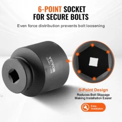 VEVOR Axle Nut Impact Socket Set, 1/2