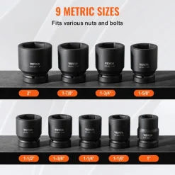 VEVOR Axle Nut Impact Socket Set, 1