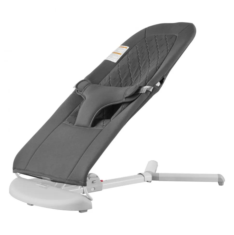 VEVOR Baby Bouncer, Folding Bouncer Seat for Babies 0-9 Months, Newborn Bouncer Chair with 2 Reclining Angles & 3-Point Harness, Portable Infant Rocker with Carrying Bag for Indoor Outdoor, Dark Gray