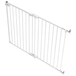 VEVOR Baby Gate for Stairs, 26-43 in Adjustable Width, 28 in High Dog Gate, No Bottom Bar, One-Handed Operation, Easy Drilling Installation with Hardware Kit, for Stairs, Doorways, and House, White