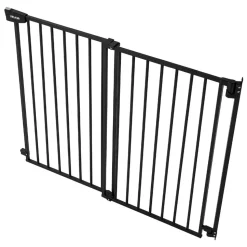 VEVOR Baby Gate for Stairs, 31-48 in Adjustable Width, 30 in High Dog Gate, No Bottom Bar, One-Handed Operation, Easy Drilling Installation with Hardware Kit, for Stairs, Doorways, and House, Black