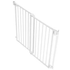 VEVOR Baby Gate for Stairs, 28-43 in Adjustable Width, 30 in High Dog Gate, No Bottom Bar, One-Handed Operation, Easy Drilling Installation with Hardware Kit, for Stairs, Doorways, and House, White