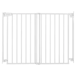 VEVOR Baby Gate for Stairs, 28-43 in Adjustable Width, 30 in High Dog Gate, No Bottom Bar, One-Handed Operation, Easy Drilling Installation with Hardware Kit, for Stairs, Doorways, and House, White
