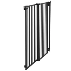 VEVOR Baby Gate for Stairs, 28-43 in Adjustable Width, 30 in High Dog Gate, No Bottom Bar, One-Handed Operation, Easy Drilling Installation with Hardware Kit, for Stairs, Doorways, and House, Black