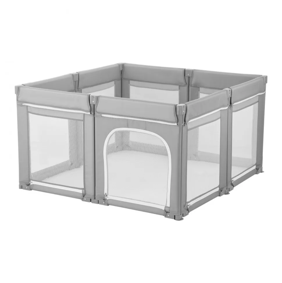 VEVOR Baby Playpen, 78.7″ x 70.1″ Extra Large Toddlers Playpen, Foldable Baby Fence Play Yard with Zippered Door & Soft Breathable Mesh, Indoor Outdoor Safety Activity Center - Great Gift for Toddlers