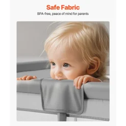 VEVOR Baby Playpen, 78.7″ x 70.3″ Extra Large Playpen for Babies Toddlers, Indoor/Outdoor Baby Fence Play Yard, No-Gap Safety Activity Center with 50 Ocean Balls, Zippered Door & Soft Breathable Mesh