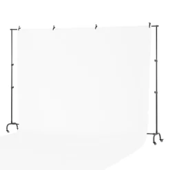 VEVOR Backdrop Stand with Wheels, 7 x 10 ft Adjustable Photo Backdrop Stand Kit, Moveable Background Backdrop Stand, Heavy Duty Projector Screen Stand, for Wedding, Photo Studio & Party