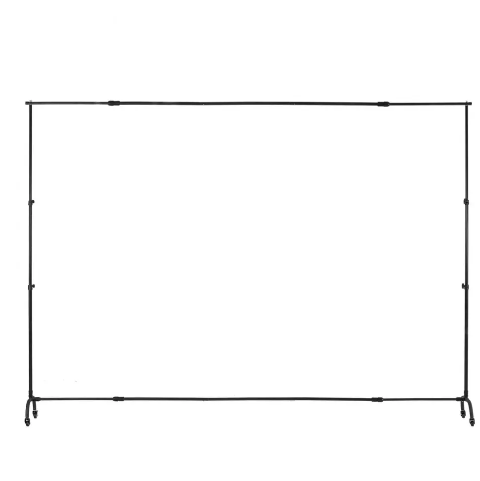 VEVOR Backdrop Stand with Wheels, 7 x 10 ft Adjustable Photo Backdrop Stand Kit, Moveable Background Backdrop Stand, Heavy Duty Projector Screen Stand, for Wedding, Photo Studio & Party