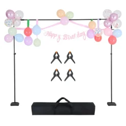 VEVOR Backdrop Stand, 8.5 x 10 ft Adjustable Photo Backdrop Stand Kit, Portable Background Backdrop Stand with 7 Crossbars, Heavy Duty Projector Screen Stand, for Wedding, Photo Video Studio & Party