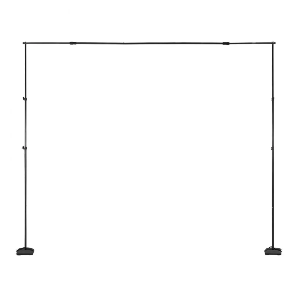 VEVOR Backdrop Stand, 8.5 x 10 ft Adjustable Photo Backdrop Stand Kit, Portable Background Backdrop Stand with 7 Crossbars, Heavy Duty Projector Screen Stand, for Wedding, Photo Video Studio & Party