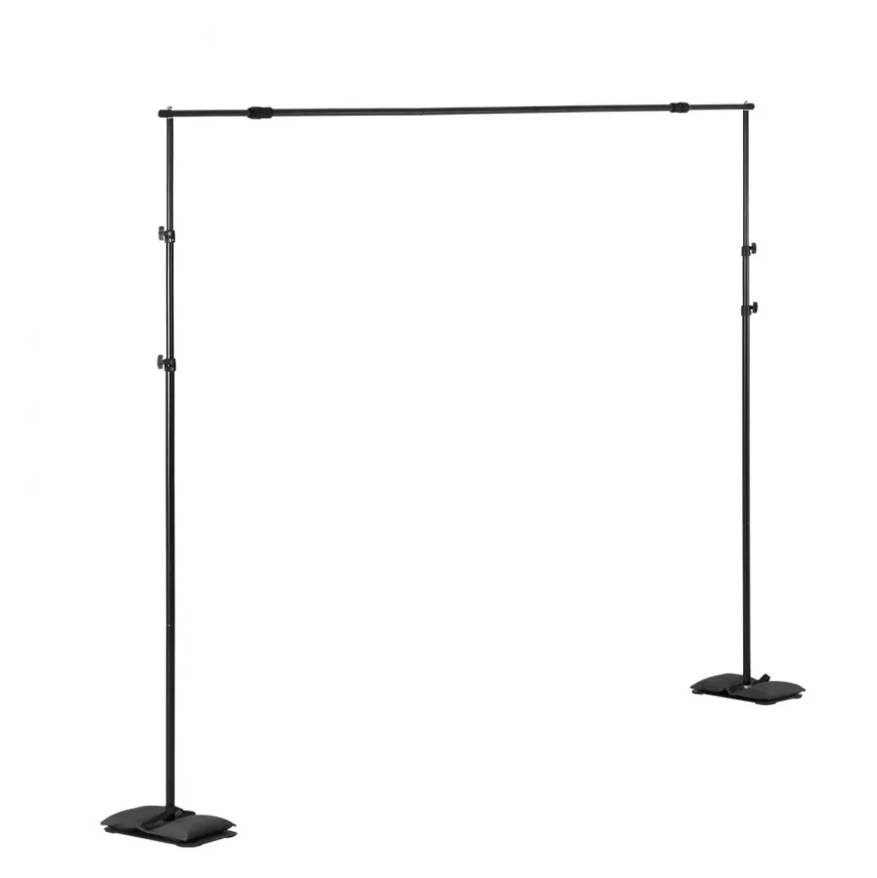 VEVOR Backdrop Stand, 8.5 x 10 ft Adjustable Photo Backdrop Stand Kit, Portable Background Backdrop Stand with 7 Crossbars, Heavy Duty Projector Screen Stand, for Wedding, Photo Video Studio & Party