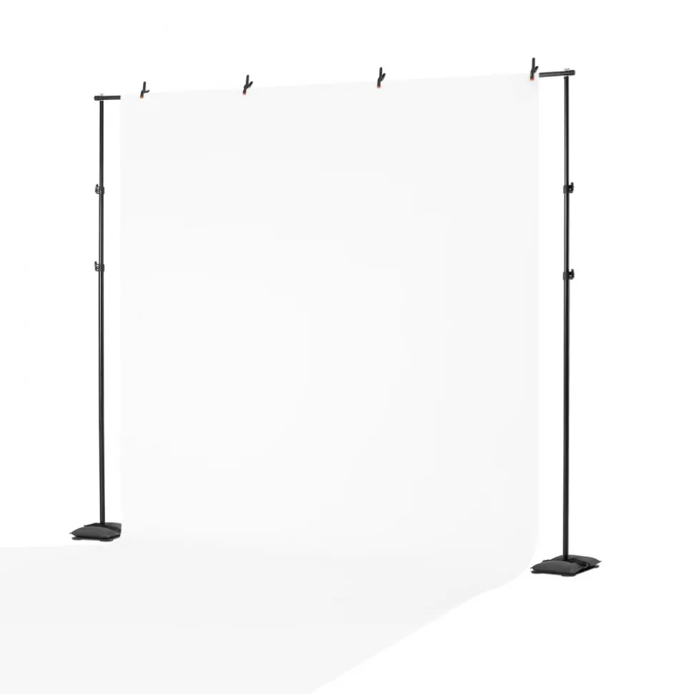 VEVOR Backdrop Stand, 8.5 x 10 ft Adjustable Photo Backdrop Stand Kit, Portable Background Backdrop Stand with 7 Crossbars, Heavy Duty Projector Screen Stand, for Wedding, Photo Video Studio & Party