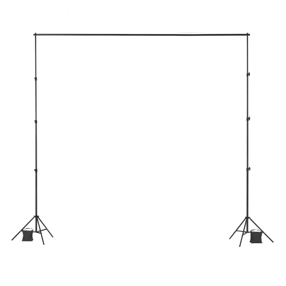 VEVOR Backdrop Stand, 10 x 10 ft Adjustable Photo Backdrop Stand Kit, Portable Background Backdrop Stand with 4 Crossbars, Heavy Duty Projector Screen Stand, for Wedding, Photo Video Studio & Party