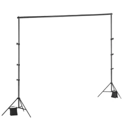 VEVOR Backdrop Stand, 10 x 10 ft Adjustable Photo Backdrop Stand Kit, Portable Background Backdrop Stand with 4 Crossbars, Heavy Duty Projector Screen Stand, for Wedding, Photo Video Studio & Party