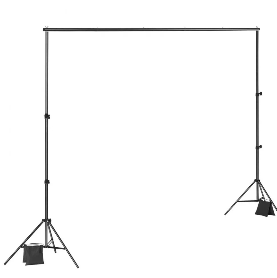 VEVOR Backdrop Stand, 6.5 x 10 ft Adjustable Photo Backdrop Stand Kit, Portable Background Backdrop Stand with 5 Crossbars, Heavy Duty Projector Screen Stand, for Wedding, Photo Video Studio & Party