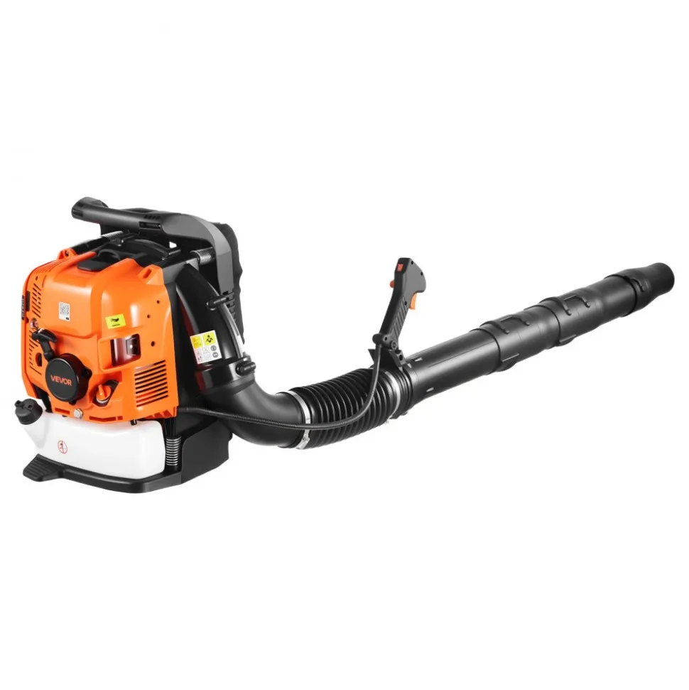 VEVOR Backpack Leaf Blower, 75.6CC 4-Stroke Engine Gas Powered Leaf Blower with 1.8L Fuel Tank, 615 CFM Air Volume, 179 MPH Air Speed, Ideal for Lawn Care, Leaves Cleaning, Yard Debris & Snow Removal