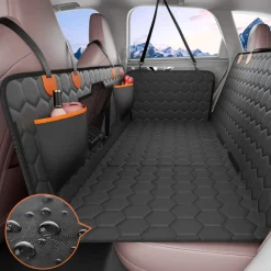 VEVOR Back Seat Extender, Dog Car Seat Cover for Back Seat Bed with Mesh Window and Storage Pocket, Supports 350lbs Dog Hammock for Car Dog Car Bed 54